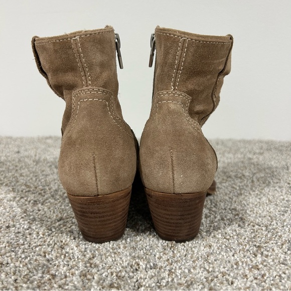 Dolce Vita Silma Western Leather Cowboy Bootie Tan Zipper Pointed Toe Size 6 - Picture 11 of 13